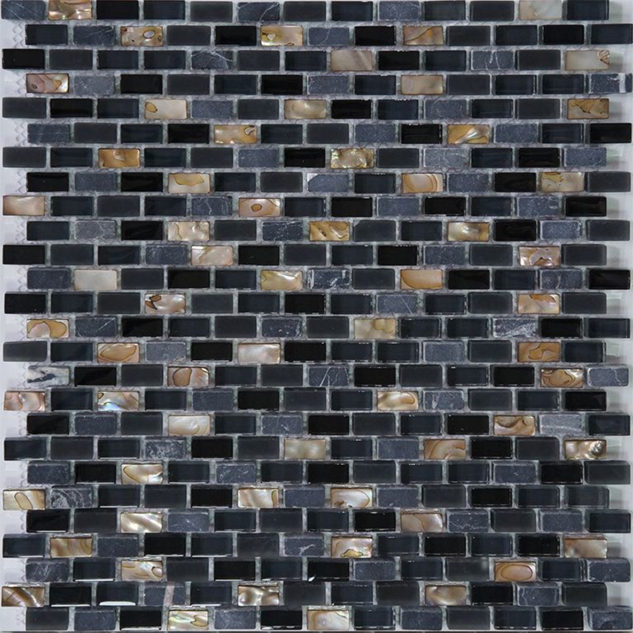D-Mosaico GM10-003  Negro 10x20
