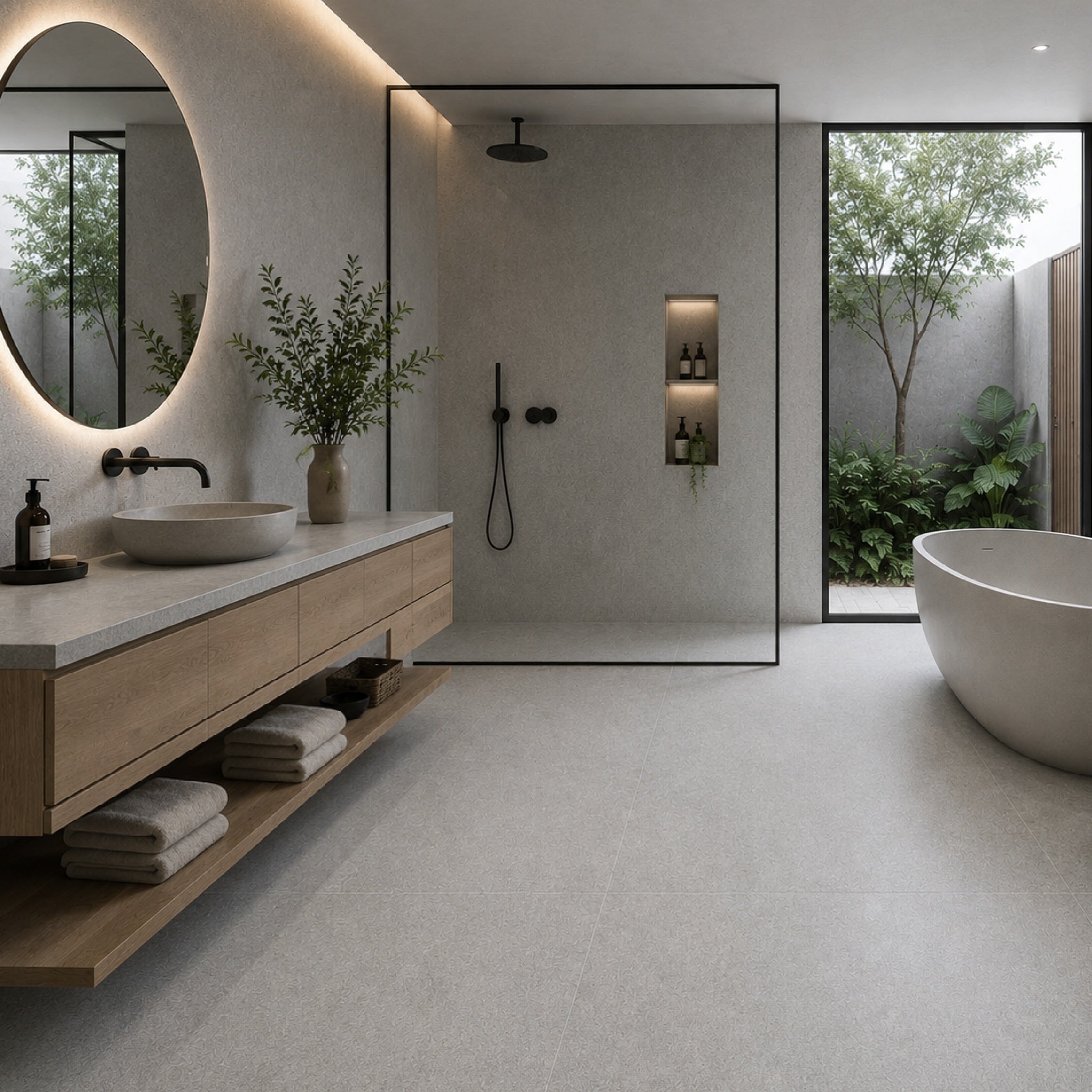 D-BASALTINA LIGHT GREY 60X60 MATE PORCEL