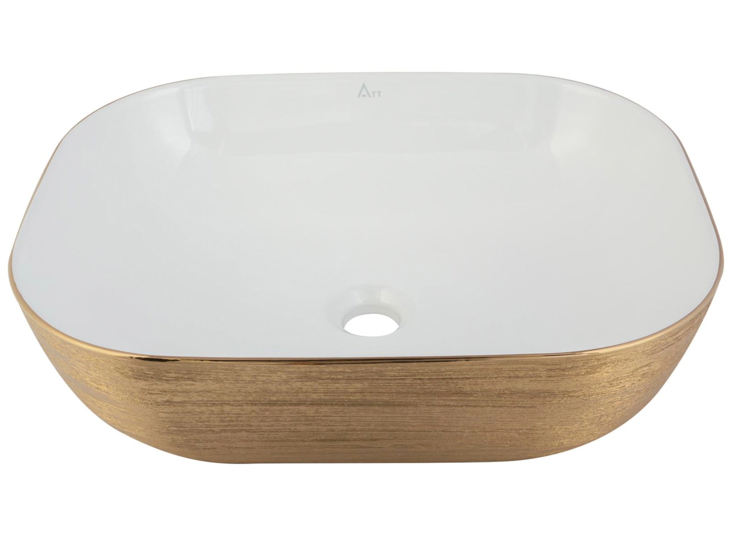 LAVAMANOS VITREUS RECTANGULAR DORADO