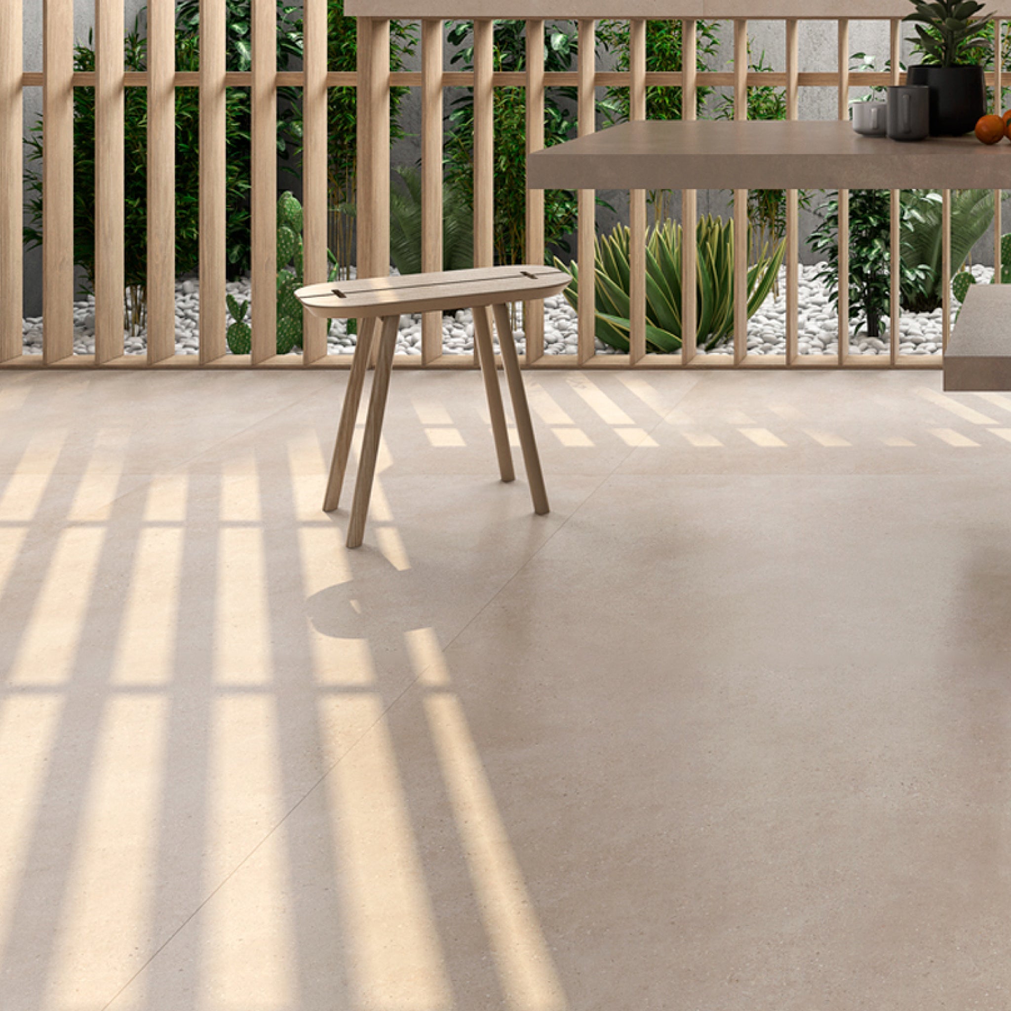 Sassi Sabbia Natural | Porcelanato Crema para Piso - Attmosferas