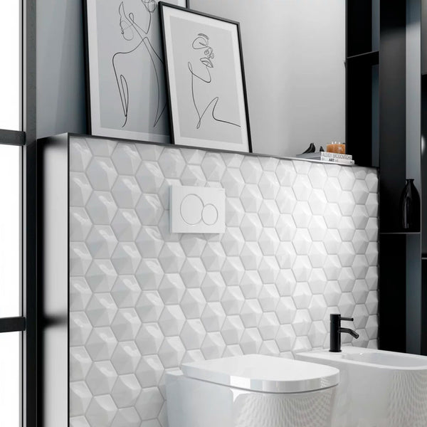 MOSAICO ESAGONO BIANCO 31x34 MATE