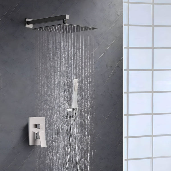 DUCHA NEW LINE 20CM+SOPORTE A MURO 35CM