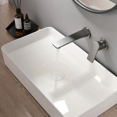 GRIFERIA LAVAMANOS A MURO VULCANO NEGRO