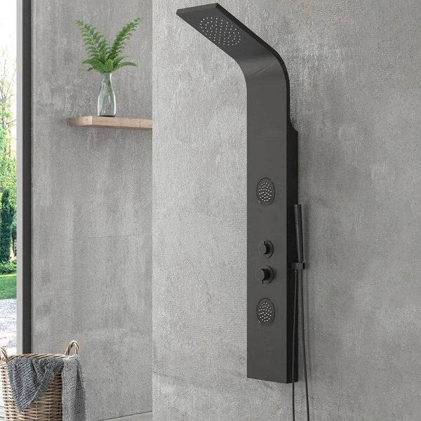 TORRE DUCHA ALUMINIO NEGRO 1500X200 MM