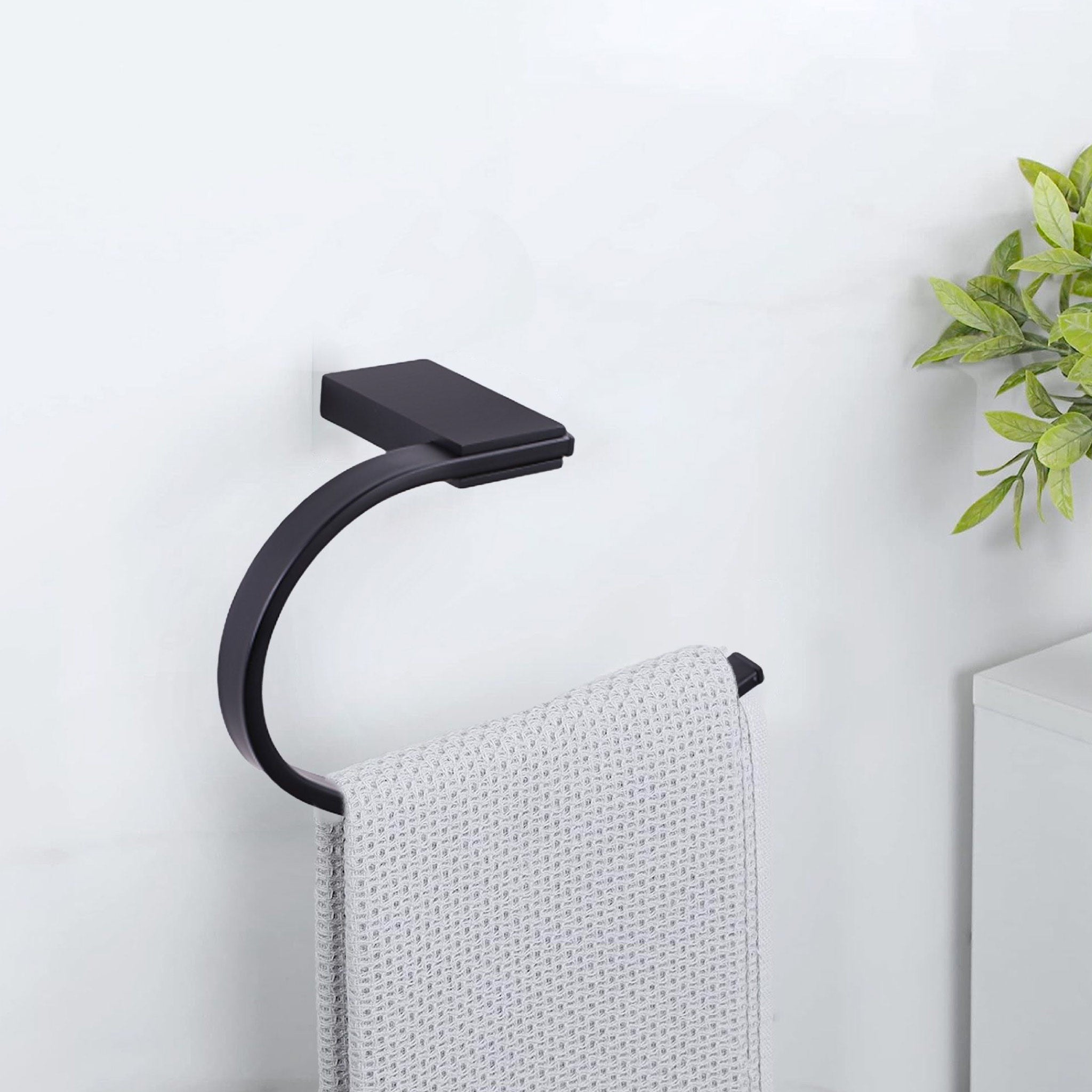 TOALLERO ARO NEGRO MATE