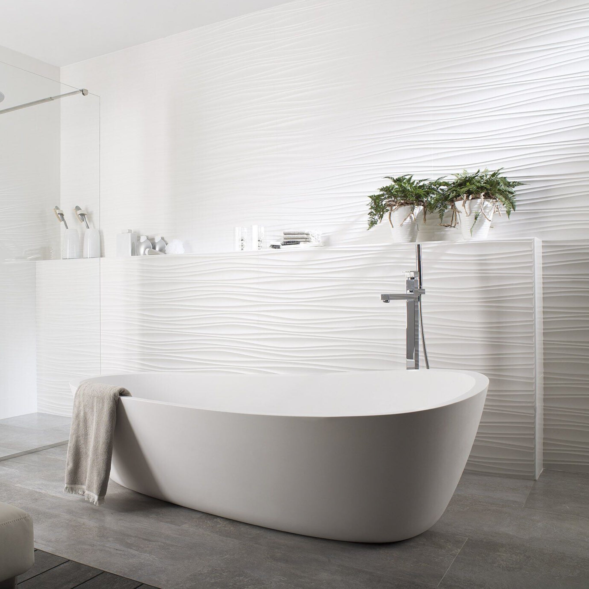 MAJESTIC BIANCO 30X90 RELIEVE WAVE