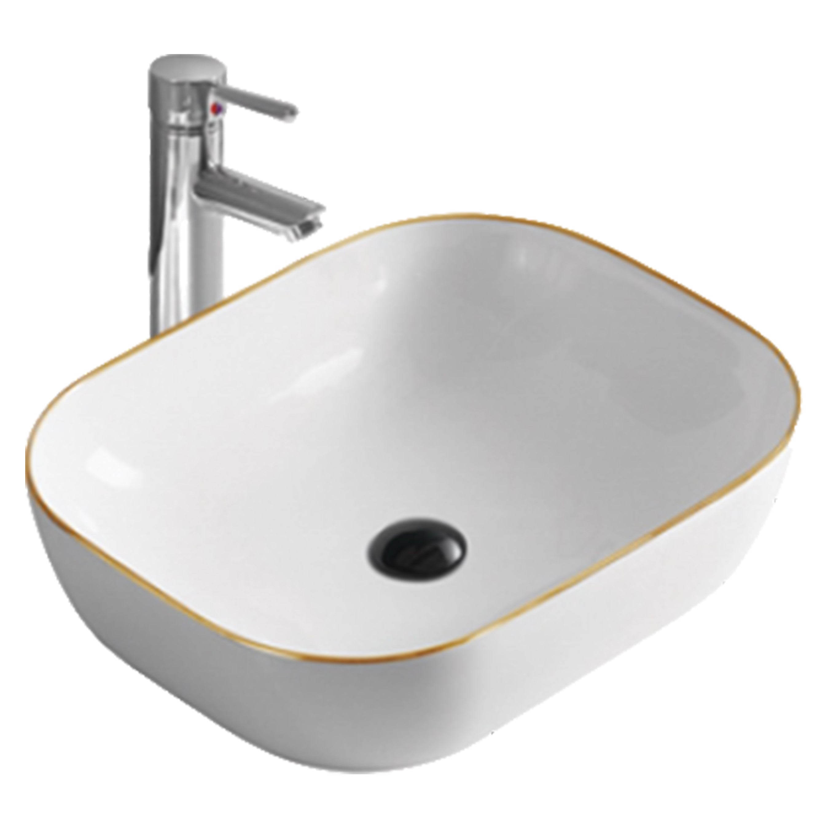 LAVAMANOS VESSEL MOULIN WHITE/GOLD