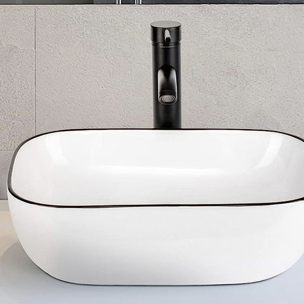 LAVAMANOS VESSEL MOULIN WHITE/BLACK