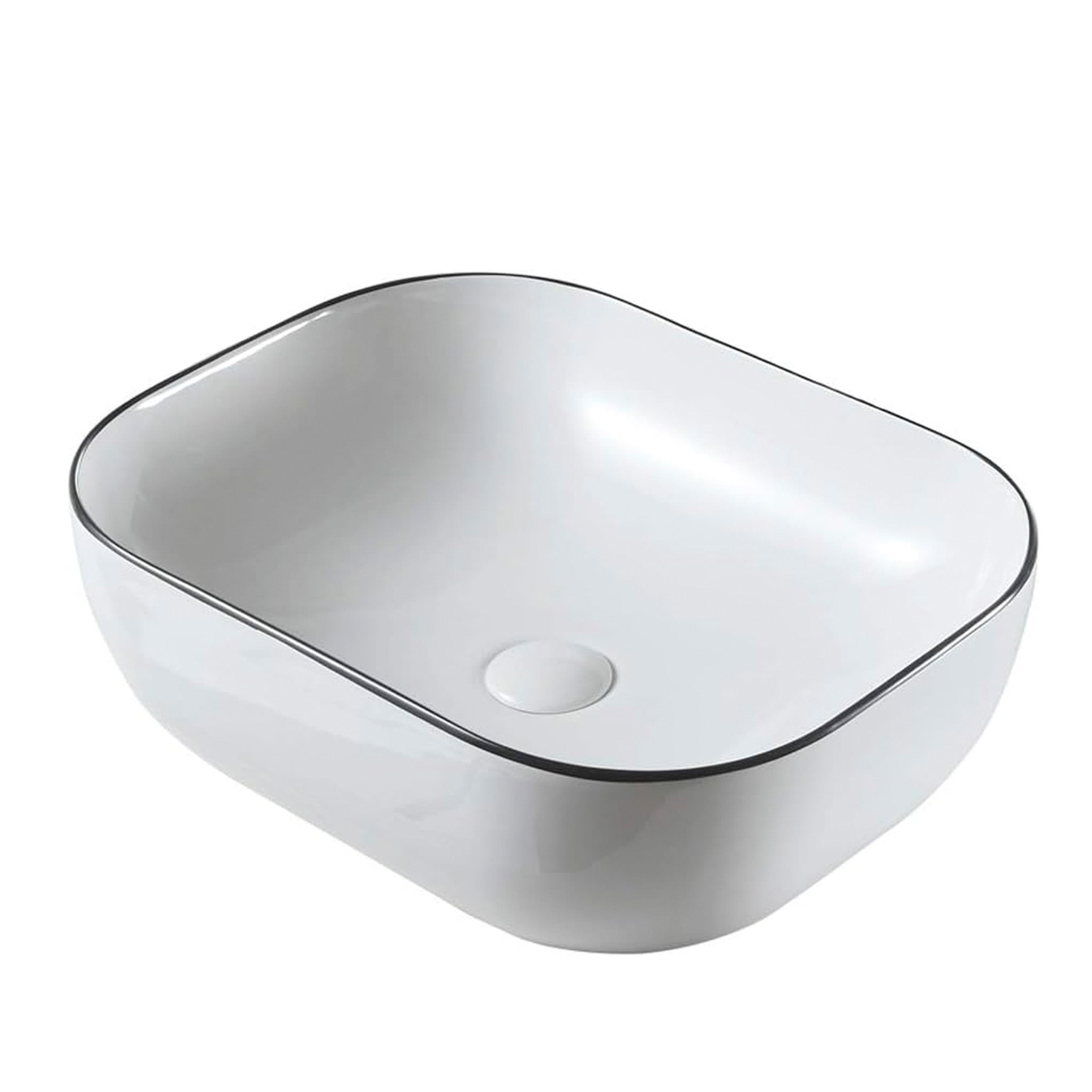 LAVAMANOS VESSEL MOULIN WHITE/BLACK