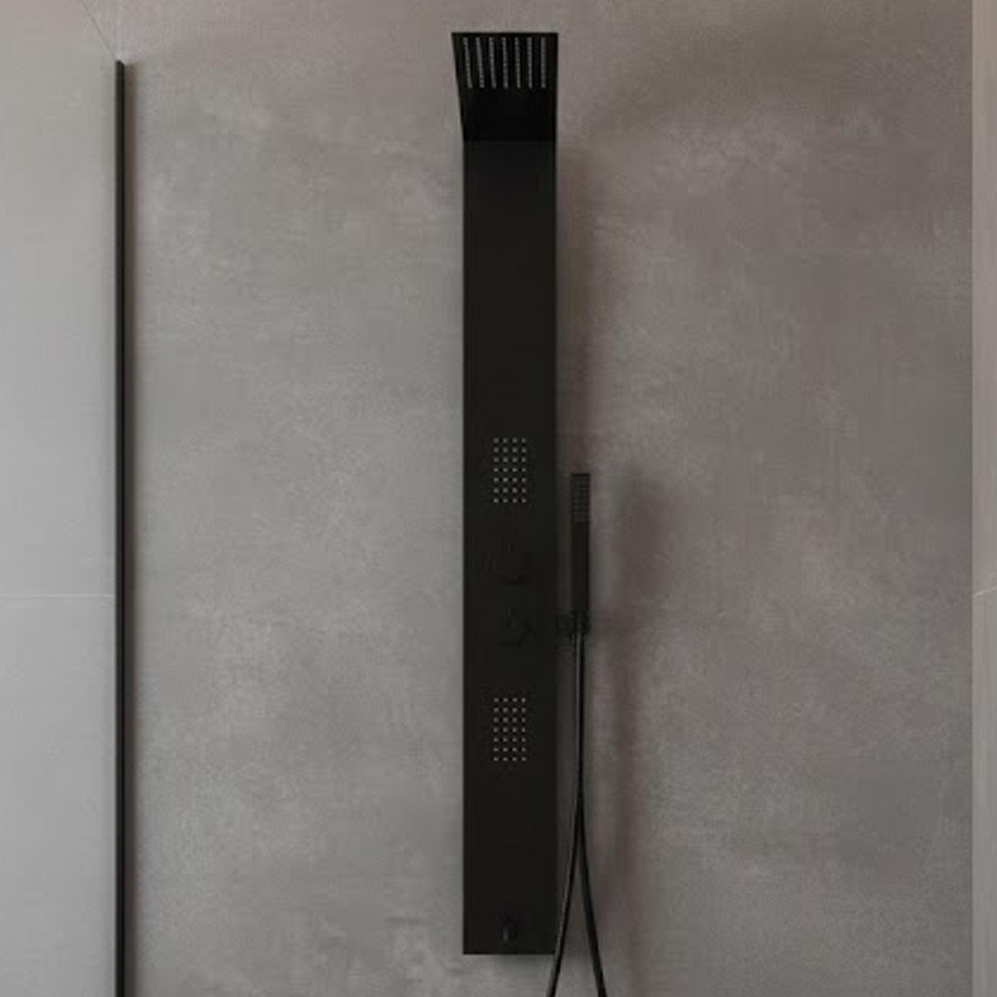 TORREDUCHA PIOGGIA 1300X150MM NEGRO MATE