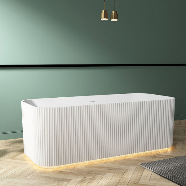 TINA CIRCE BLANCO CON LUZ LED ACR 1700MM