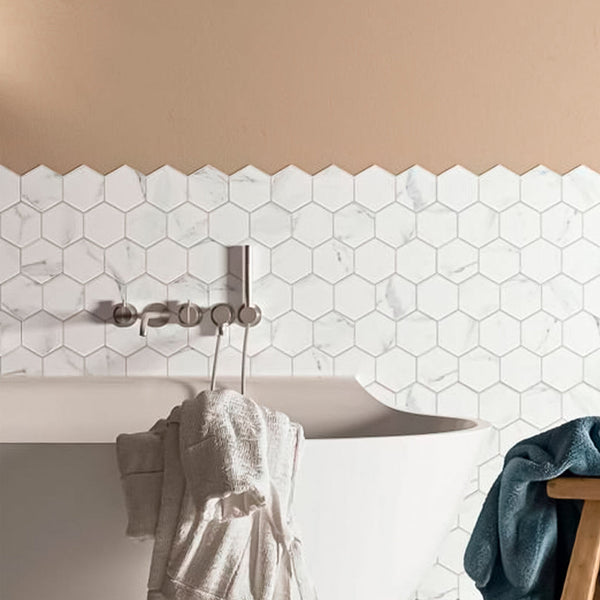 MOSAICO ESAGONO PIATTO CARRARA 29x26 MAT