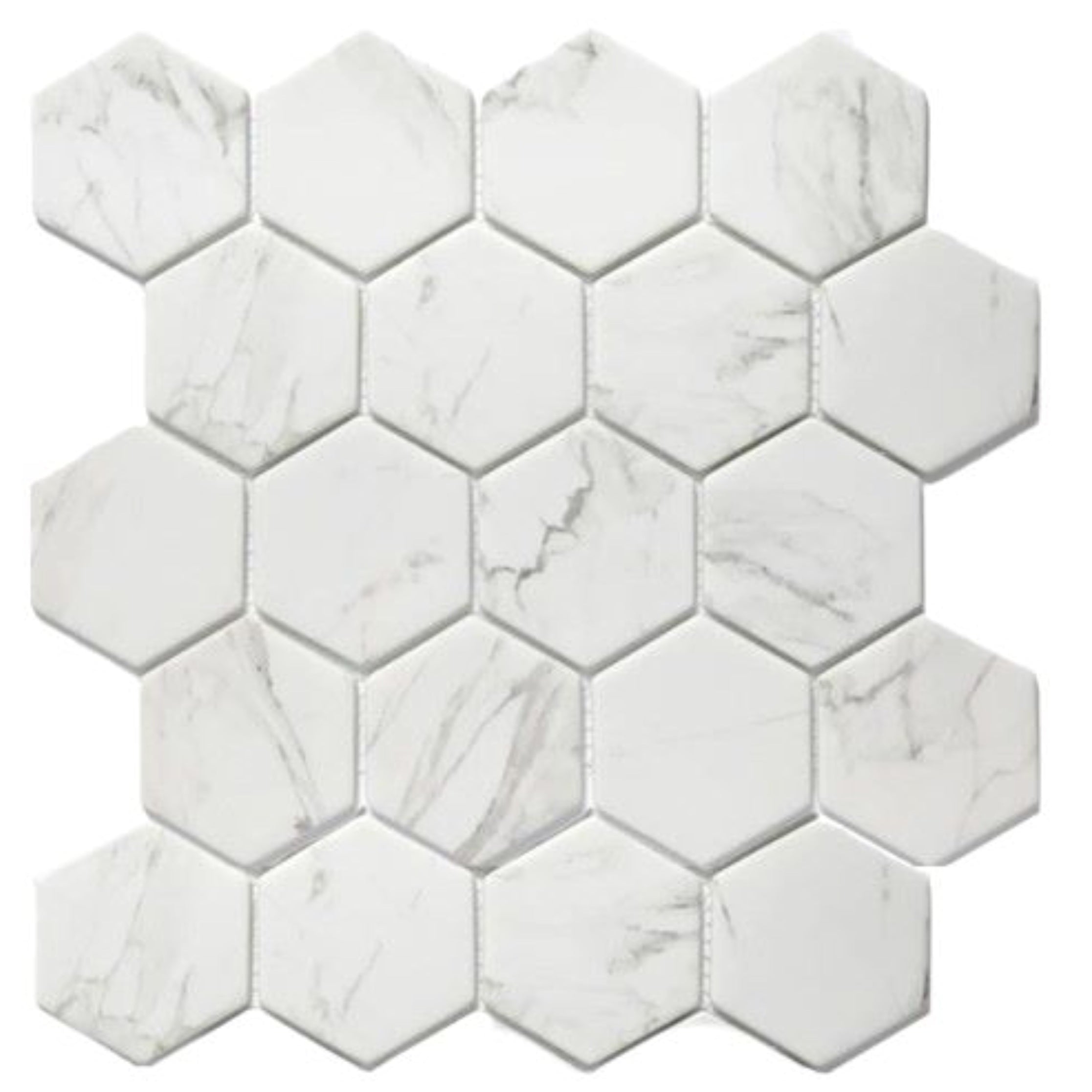 MOSAICO ESAGONO PIATTO CARRARA 29x26 MAT