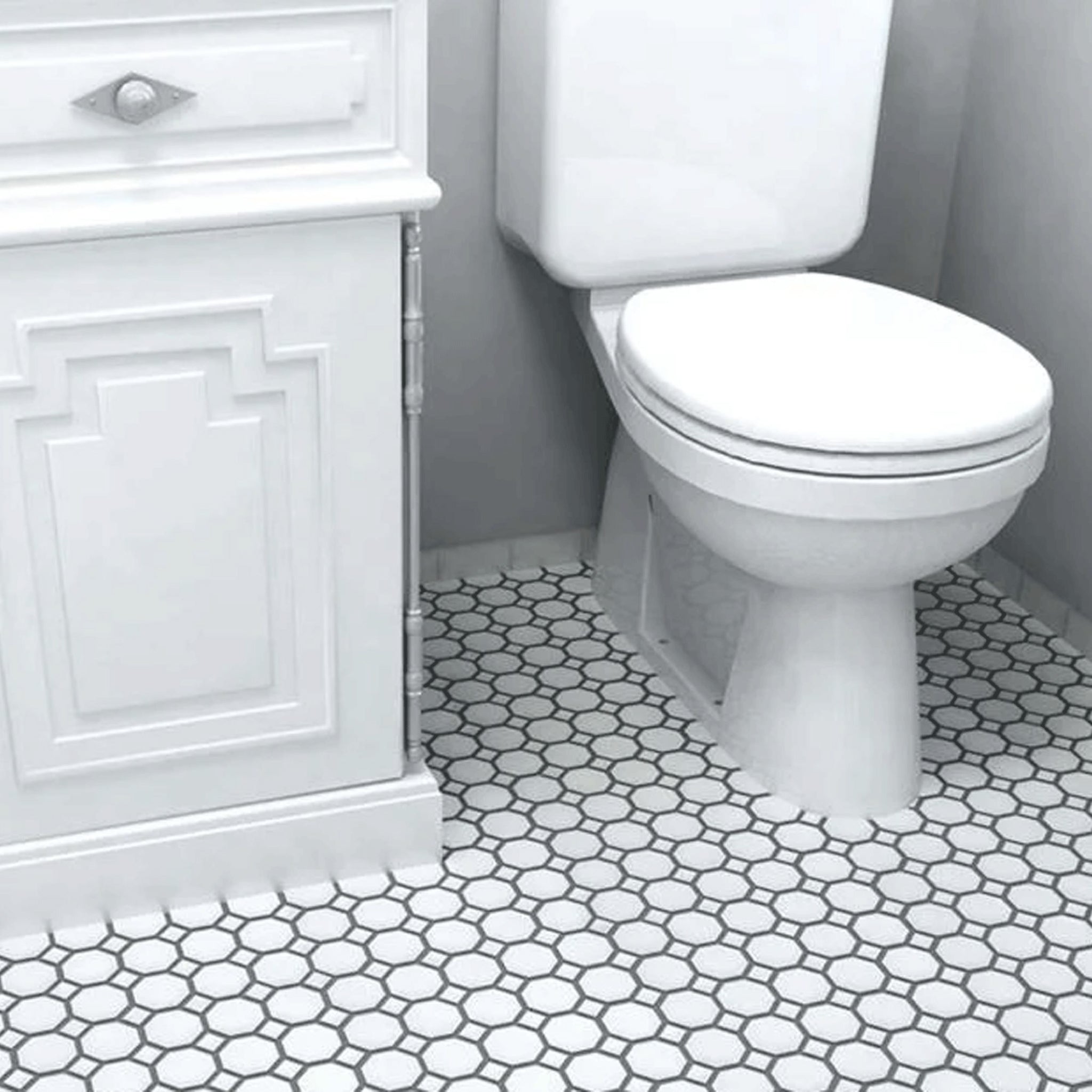 MOSAICO OTTAGONO BIANCO 29.5X29.5 MATE