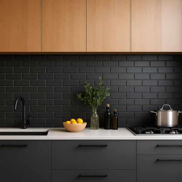 BRICK BLACK PLANE 7.5X30 MATE