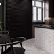 BRICK BLACK BEVEL 7.5X30 MATE