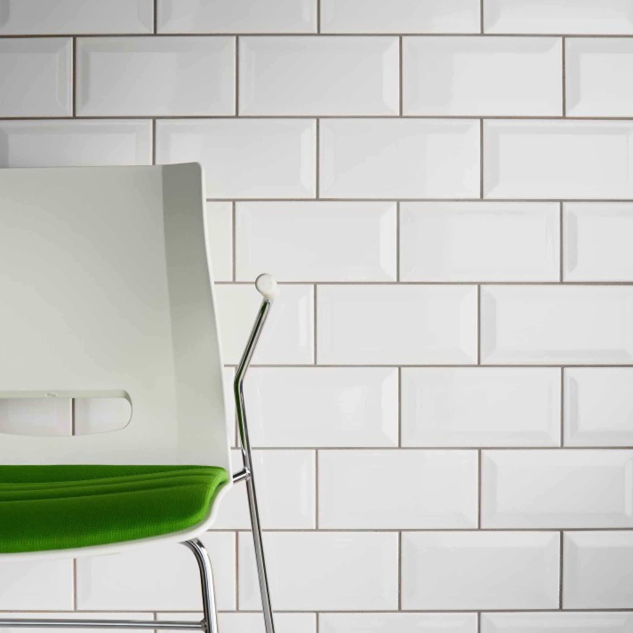 BRICK WHITE BEVEL 10X20 BRILLANTE