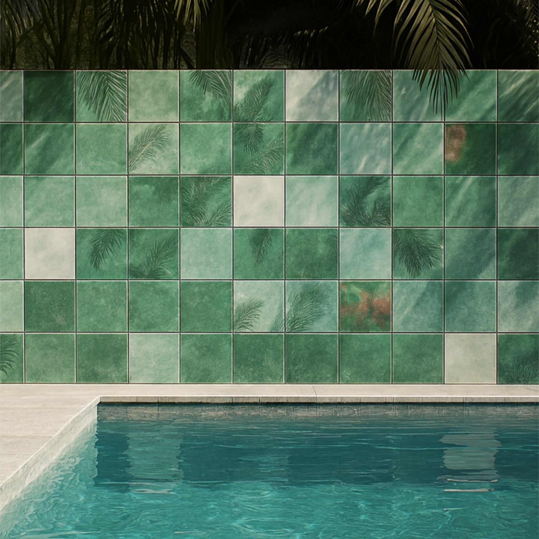 SQUARE TROPICAL DECOR 15X15 BRILLANTE