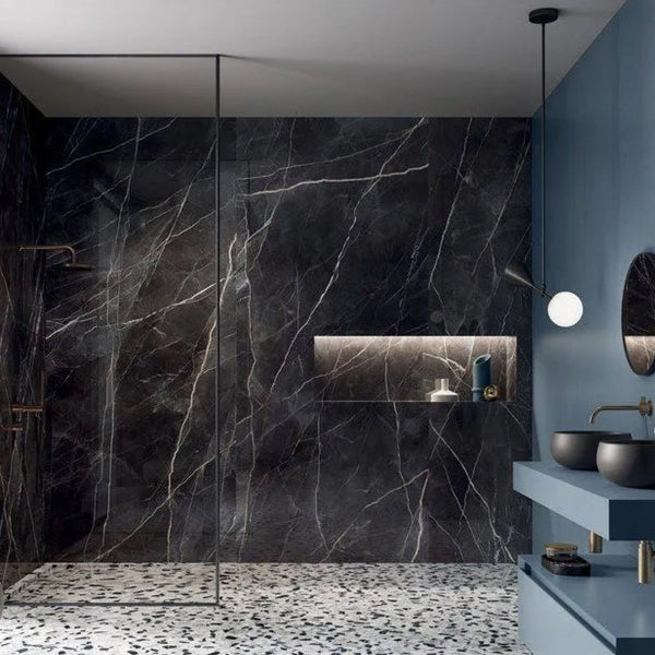 ALLMARBLE CALACATTA BLACK 75X150 MT RECT