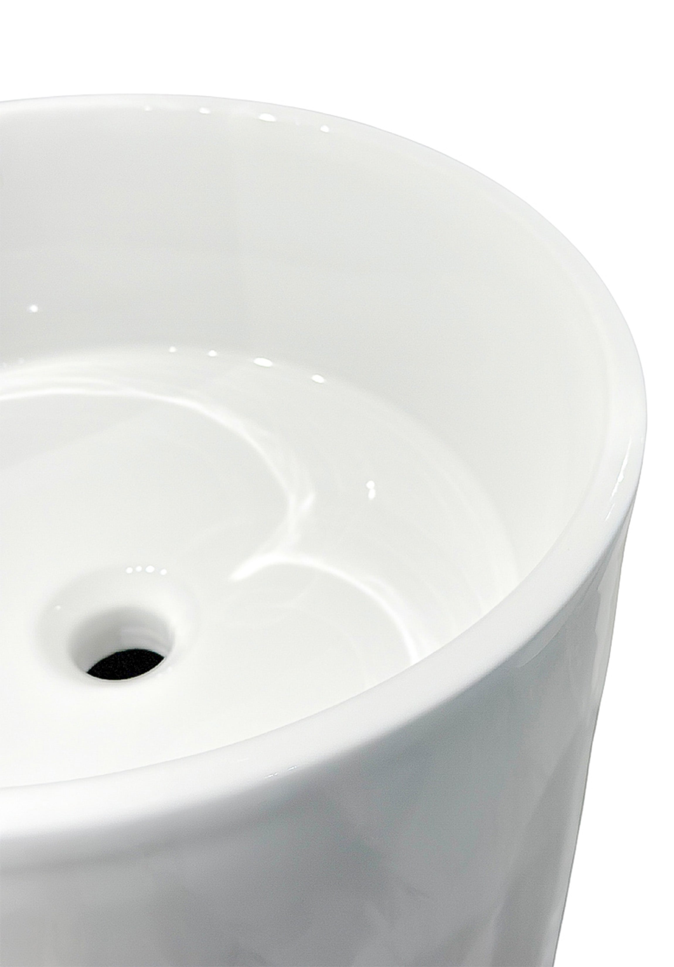 LAVAMANOS PEDESTAL CERVINO BLANCO BRILLA