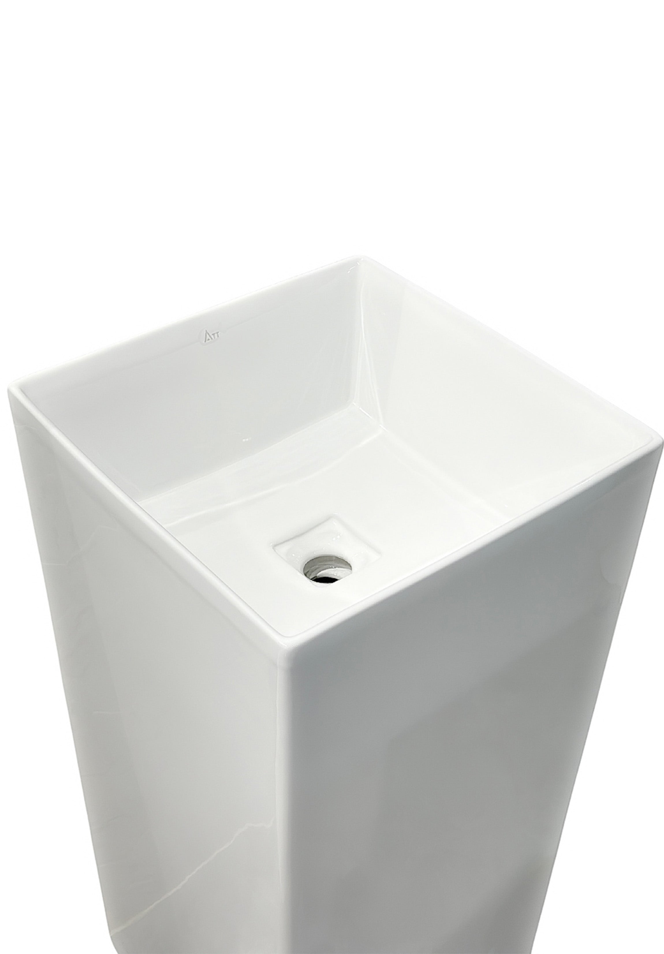 LAVAMANOS PEDESTAL LUSSARI BLANCO BRILLA