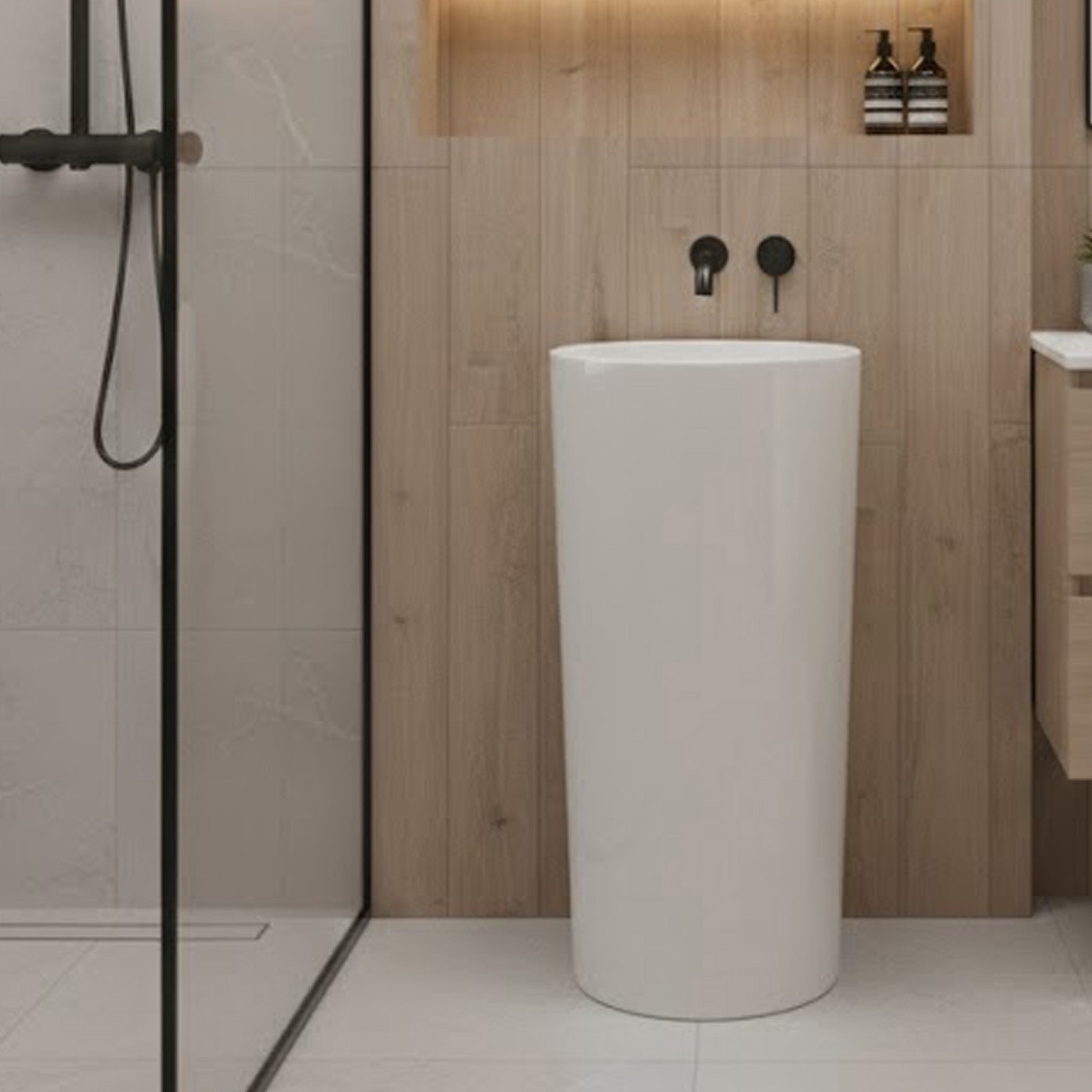 LAVAMANOS PEDESTAL TORRI BLANCO BRILLA