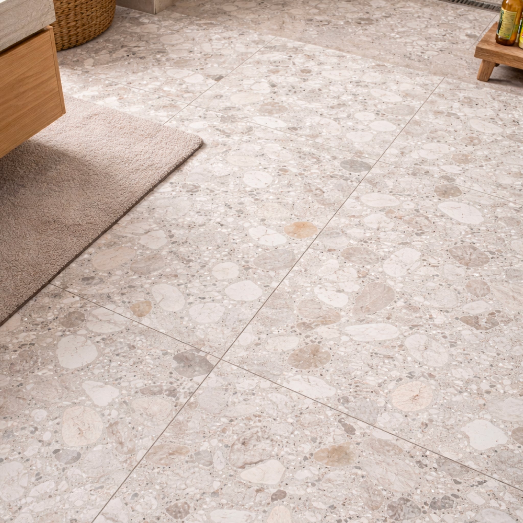 TERRAZO BEIGE 60X120 MATE RECT