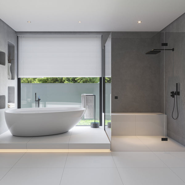 ALPHA WHITE 86X86 SATINADO RECT