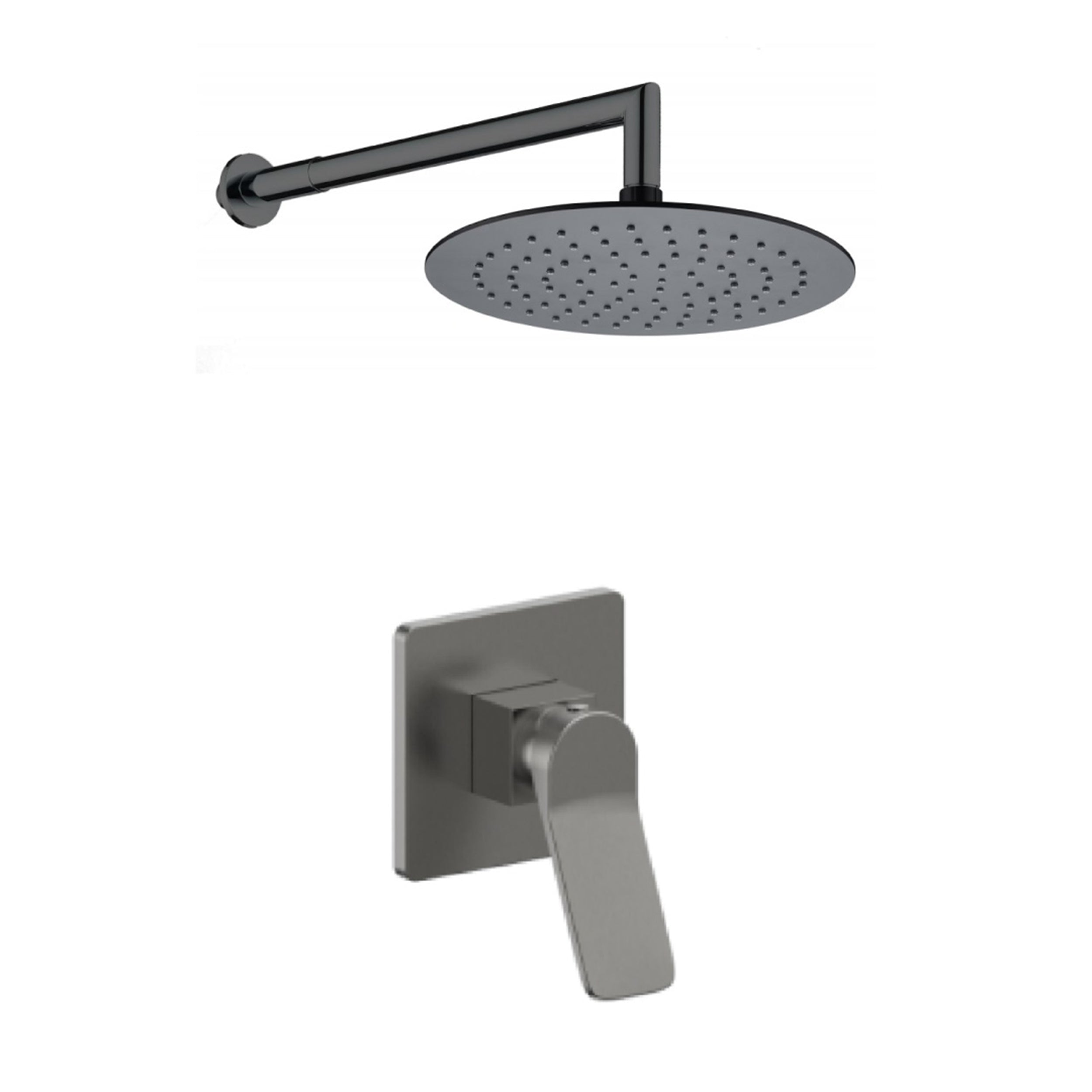 JUEGO DUCHA+MONOCONTROL BORA GUN METAL