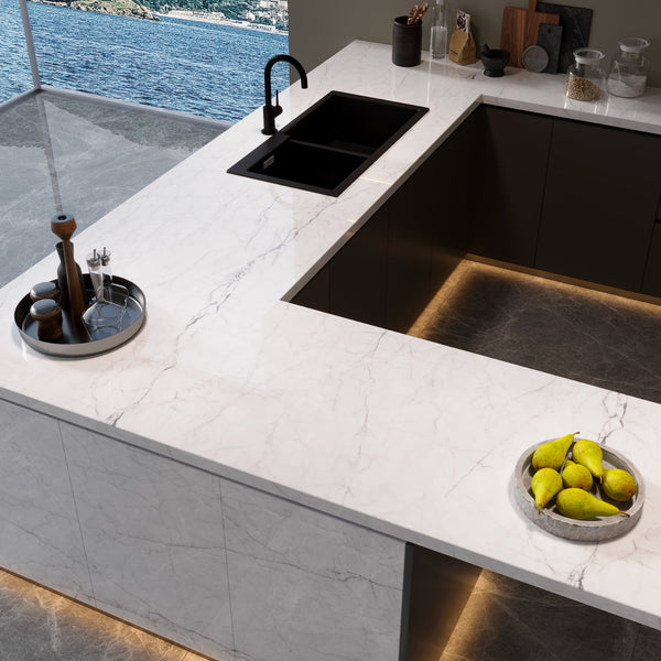 ITALIAN CARRARA WHITE 120X270 12 MM BR R