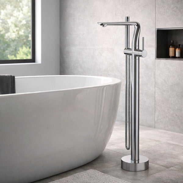 PIANTANA CON DUCHA DE MANO SCALA CROMADA