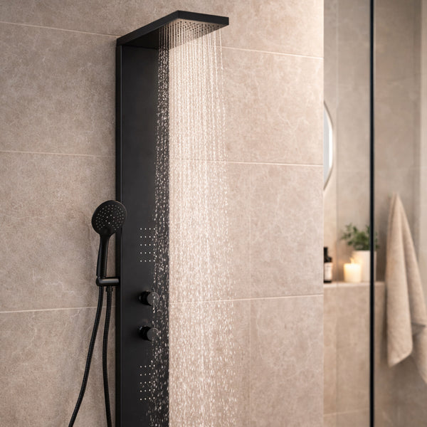 TORRE DUCHA GRANADA 1500X200X50 MM NEGRO