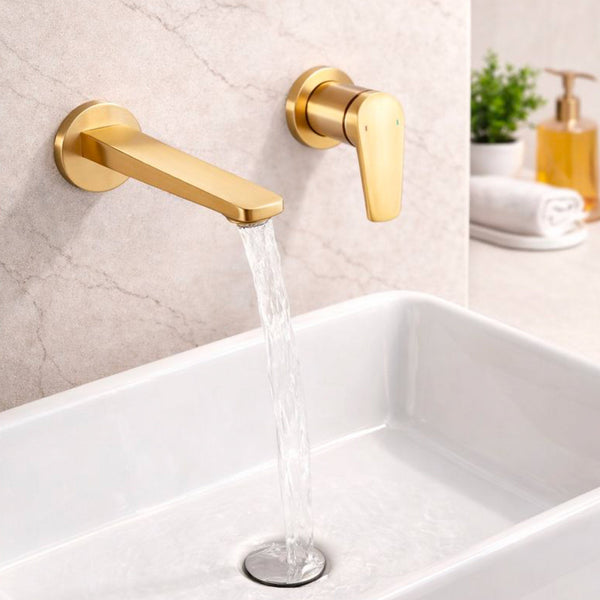 GRIFERIA A PARED RAGAZZO DORADO BRUSHED