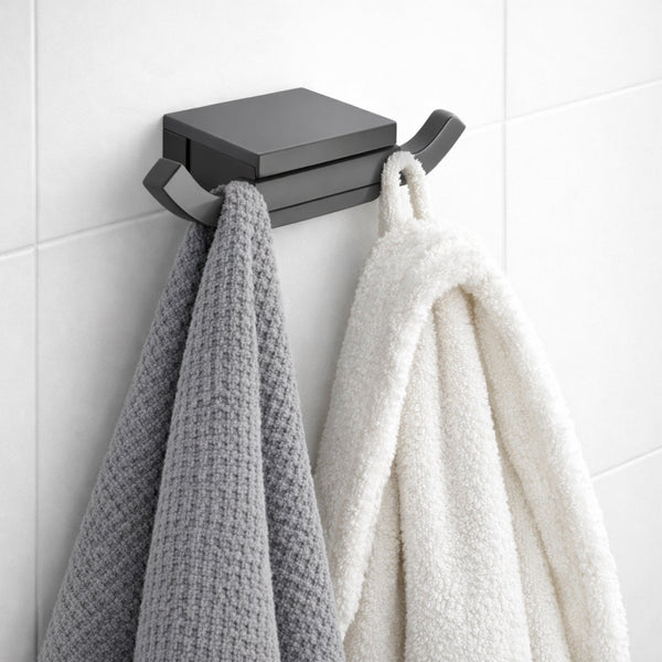 PERCHERO DOBLE SABLE GUN METAL