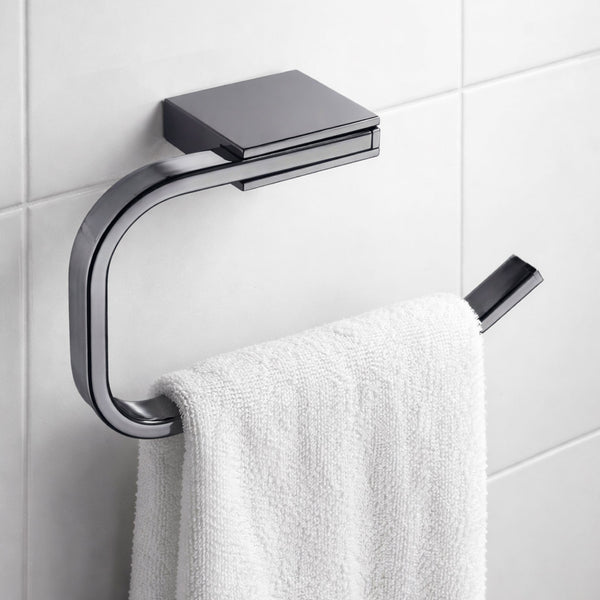 TOALLERO ARO SABLE GUN METAL