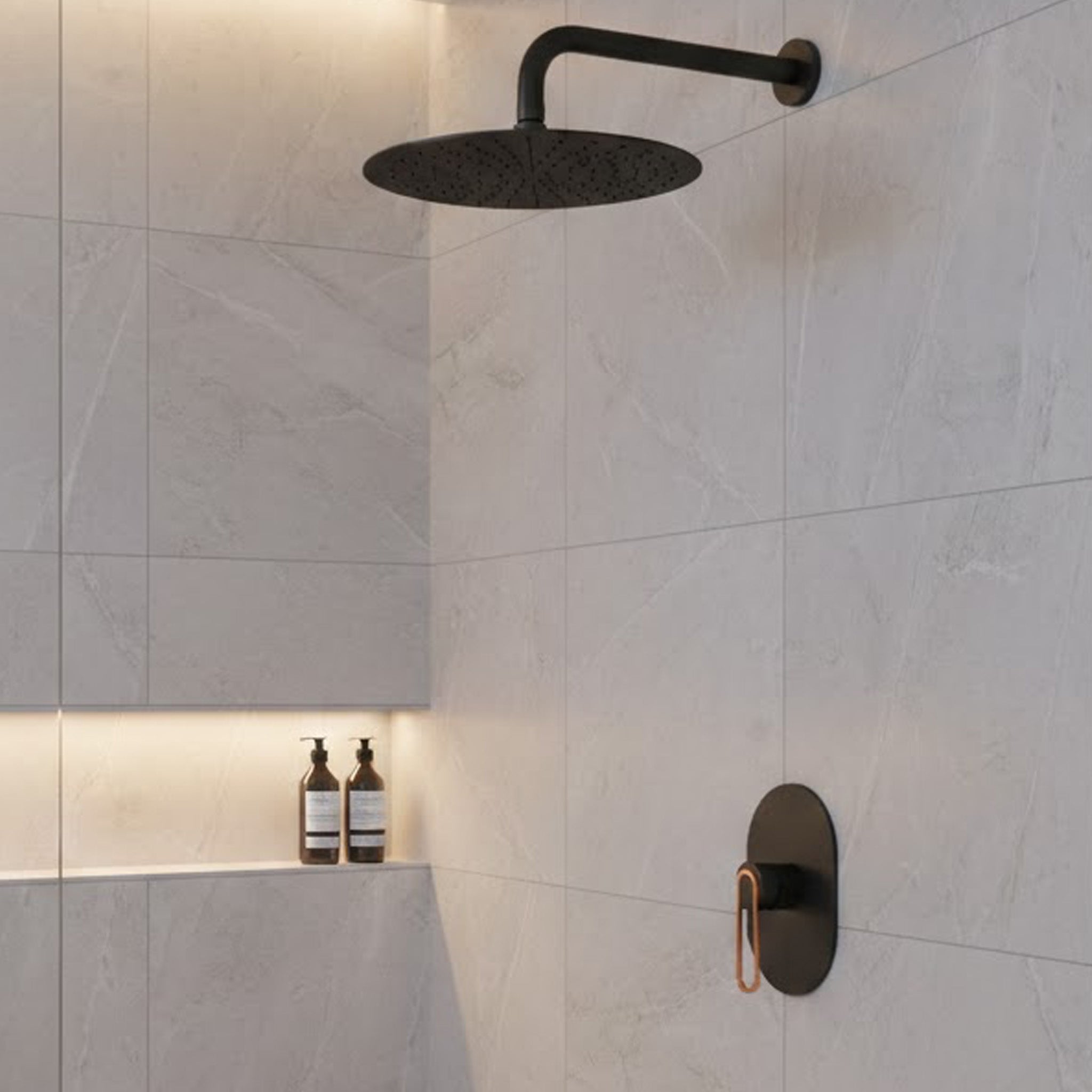 JUEGO DUCHA+MONOCO MIRAGGIO NEGRO-ORO RO