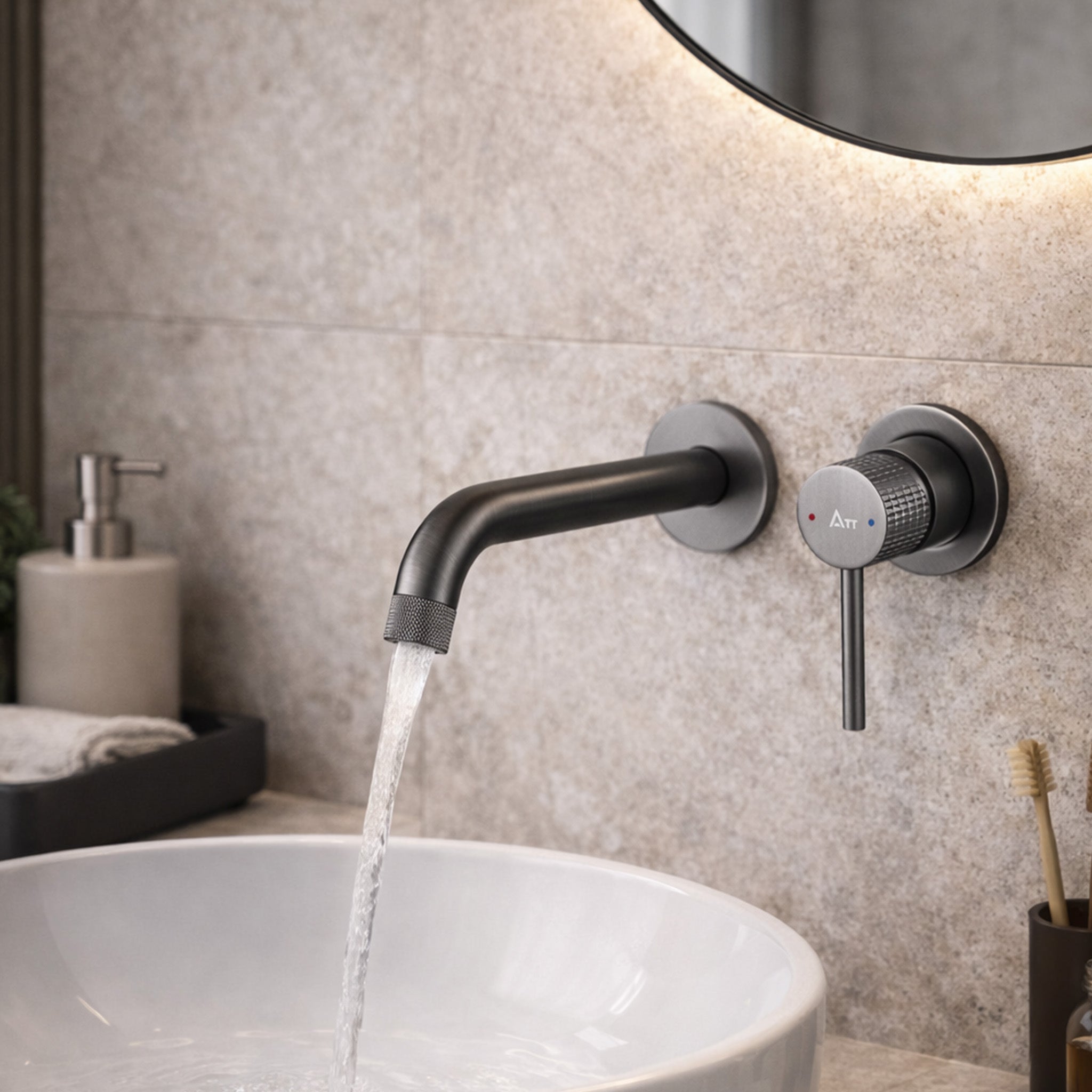 GRIFERIA A PARED LUMIA GUN METAL