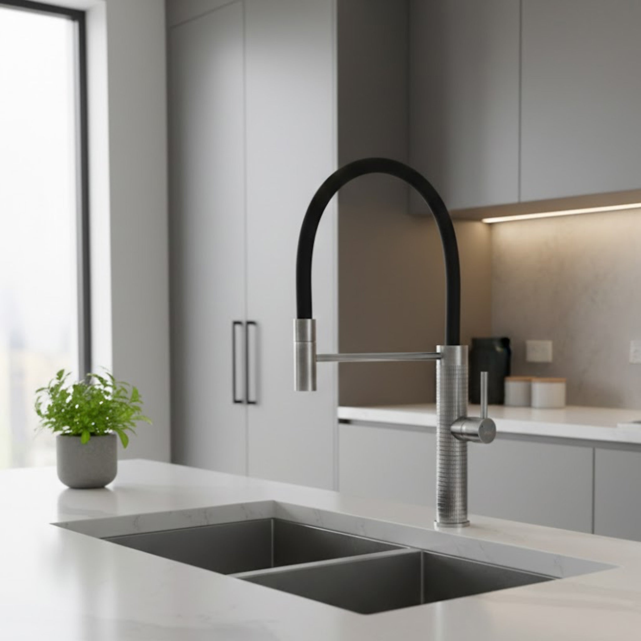 GRIFERIA COCINA LUMIA GUN METAL