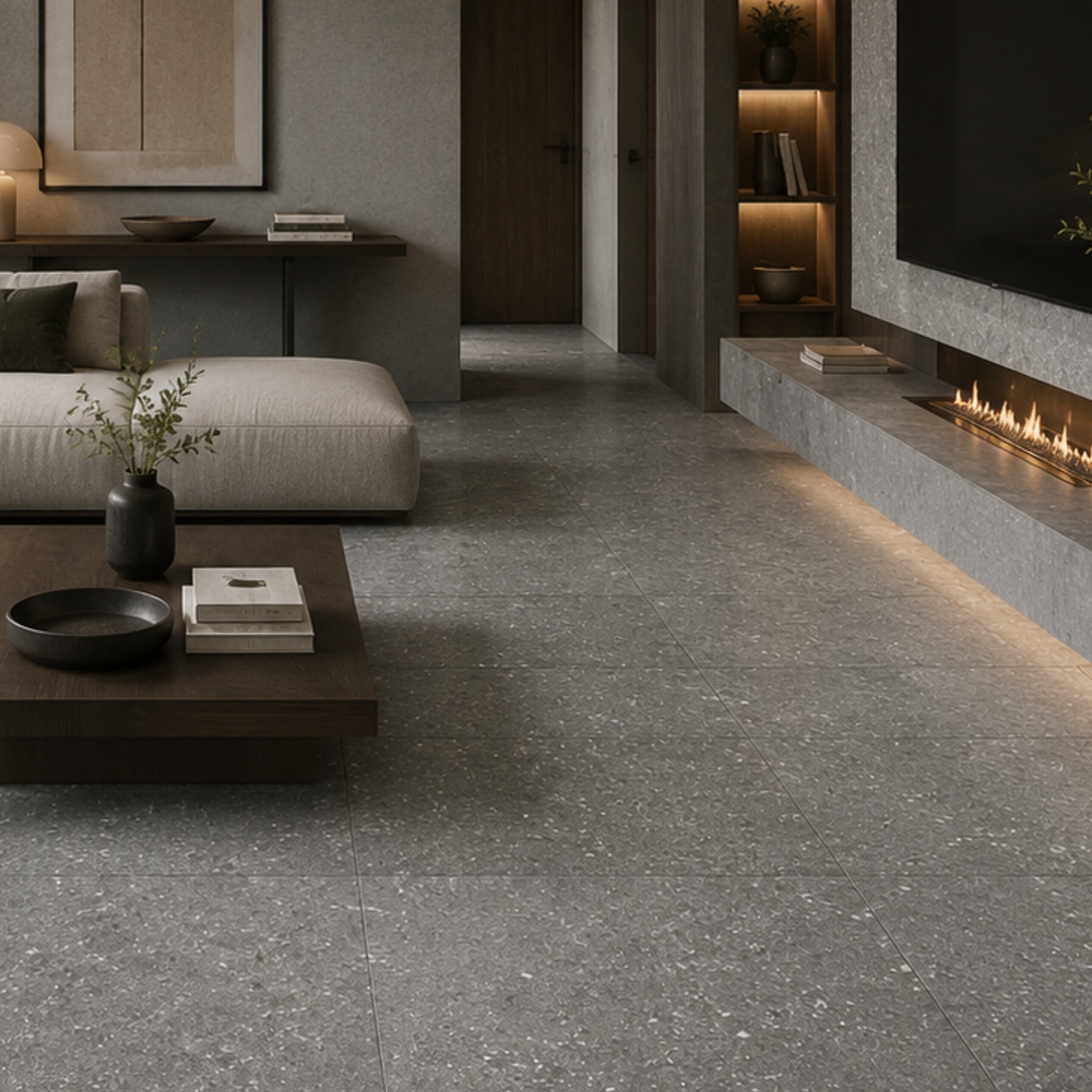 PEBBLE MID GREY 80X80 MATE